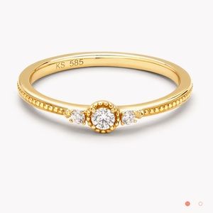 Kendra Scott 14k Yellow Gold Band Ring in White Diamond